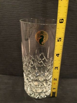 Set of 4 Waterford Crystal Lismore 12 oz Highball Tumbler Glasses 952562 8