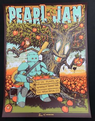 Pearl Jam Concert Poster - 9.  22.  12 Atlanta - Munk One