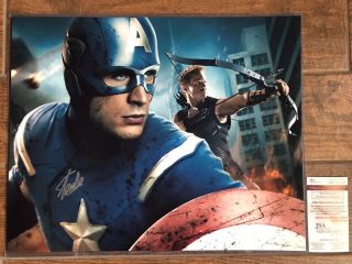 Stan Lee Signed Captain America Hawkeye 16x20 Photo Autographed Jsa