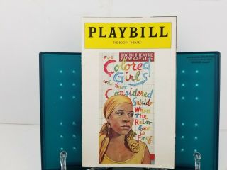 Vintage Playbill,  1976 " For Colored Girls Who.  " At Booth Theatre,  Broadway