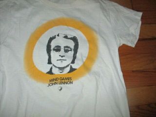 1973 John Lennon Mind Games Us Promo T Shirt Small Bvd The Beatles
