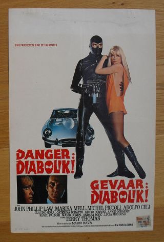 Danger Diabolik Mario Bava Belgian Movie Poster 