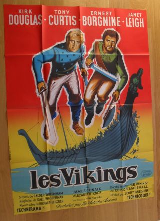 Vikings Kirk Douglas French Movie Poster 