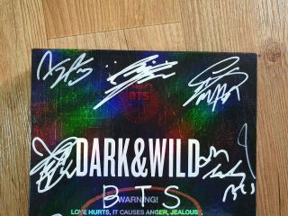 BTS BANGTAN BOYS Promo Dark And Wild Album Autographed Hand Signed Type A 2