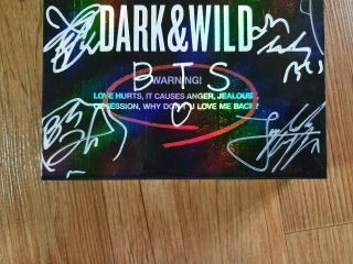 BTS BANGTAN BOYS Promo Dark And Wild Album Autographed Hand Signed Type A 3