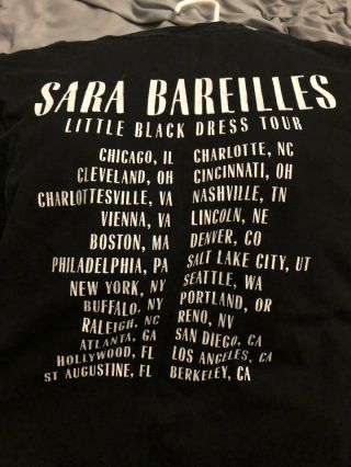 Sara Bareilles Little Black Dress Tour 2014,  Women’s Size Medium Shirt 3