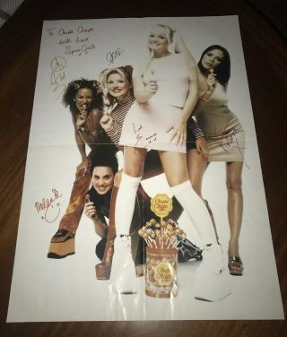 Spice Girls Official Chupa Chups Promotional Poster Very Rare & Collectable