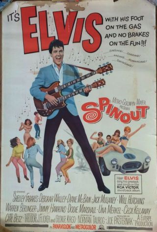 Huge Elvis Subway Spinout Movie Poster Giant 40 " X 60 " Not Vegas Hawaii