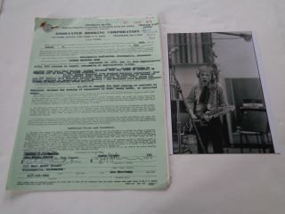 Allman Brothers Rare Duane Era Concert Contract Sept 30th 1971 Minn Minnesota