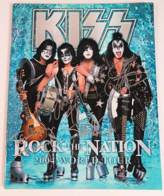 Kiss Signed Autograph Tour Program Book By All 4 Paul Stanley,  Gene Simmons,