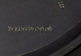 Large 19th Century Wedgwood Black Basalt Low Bowl Impressed Mark Date Code 13 