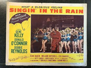 Singing In The Rain Lobby Card 1952,  Gene Kelly,  Debbie Reynolds