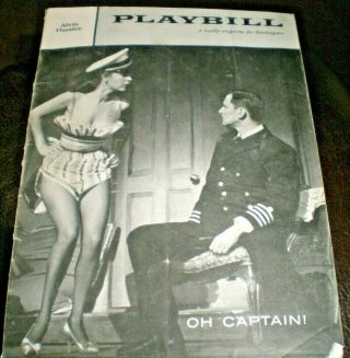 Rare Vintage Playbill - Alvin Theatre - Oh Captain - March 1958 - Tony Randall