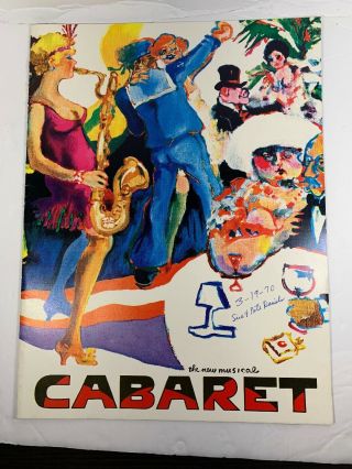 " Cabaret The Musical " By Harold Prince 1966 Program Playbill