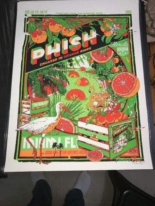 Phish Print Tyler Stout Miami Nye 2009 Green Edition 406/600