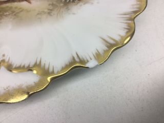 Antique Limoges Hand Painted Game Bird Plate And Platter Set 11