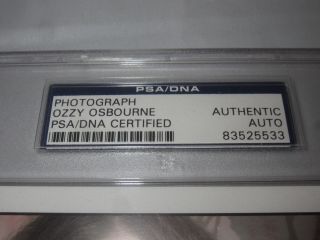 OZZY OSBOURNE SIGNED 5X7 PHOTO PSA/DNA SLABBED 83525533 BLACK SABBATH 3