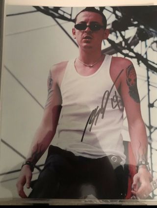Chester Bennington Signed Autograph Glossy Kodak Photo Linkin Park Jsa Authentic