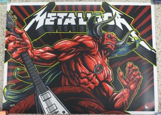 Metallica Poster Dayne Henry Jr 5/10/2017 Baltimore,  Md M&t Bank Stadium A.  E/70