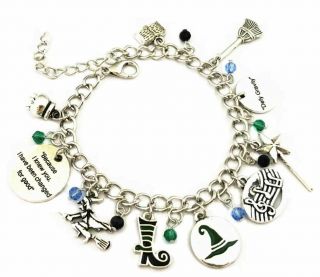 Broadway Musical Wicked Novelty Cosplay Assorted Metal Charms Bracelet