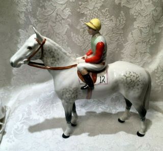 Vintage Beswick Horse And Jockey - 1862 - Dapple Grey