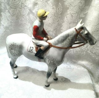 Vintage Beswick Horse and Jockey - 1862 - Dapple Grey 2