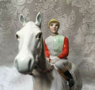 Vintage Beswick Horse and Jockey - 1862 - Dapple Grey 5