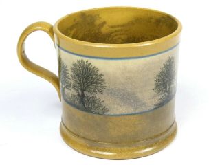 Antique Mochaware Seaweed Tree Mug Mocha Ware EARLY RARE Piece NO DAMAGE 4