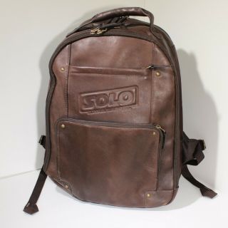 Exclusive Solo Star Wars Story Cast Crew Leather Brown Backpack Lucasfilm 2018
