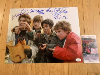 The Goonies Signed 11x14 Photo Jsa Proof Autographed Complete Sean Astin