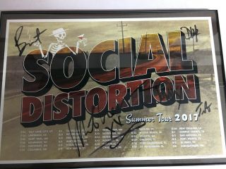 Social Distortion Summer Tour 2017 Concert Poster Signed & Number