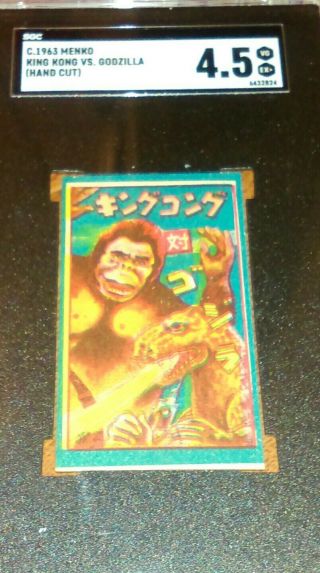 1963 Menko King Kong Vs Godzilla Hand Cut Card