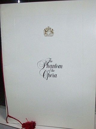 1991 Souvenir Program Phantom Of The Opera Souvenir Program