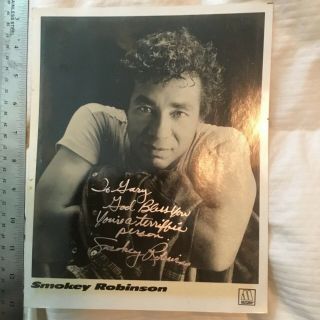 MOTOWN promo photo SMOKEY ROBINSON hand signed autograph signature 3