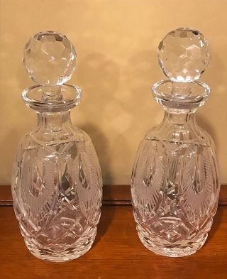 Vintage Waterford Crystal Decanters With Ball Stoppers Rare Retired & Htf Euc