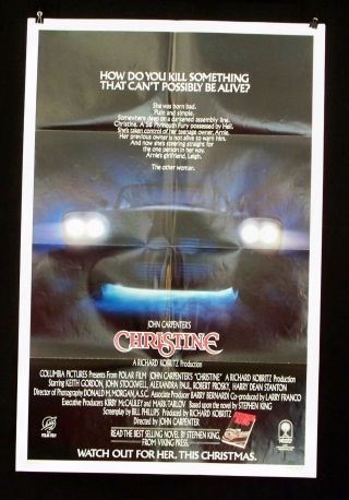 Christine / 1983 Advance One Sheet Movie Poster