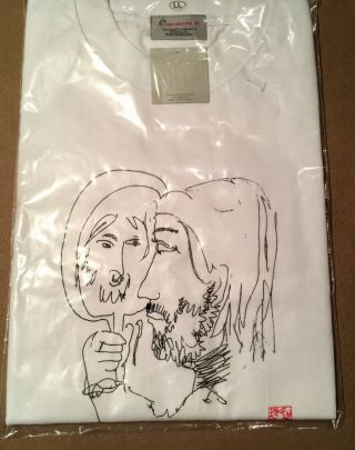 John Lennon Art In Mirror Beatles T Shirt From Yoko Ono Museum In Japan