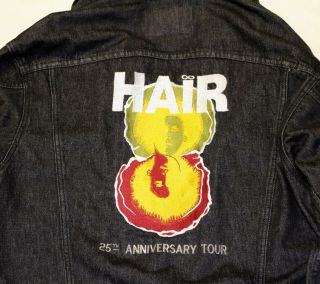 Luther Creek Owned HAIR 25th Anniversary Tour Cast & Crew Jacket Large 3