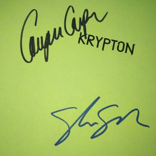 Shawn Sipos,  Cameron Cuffe & Georgina Campbell Hand Signed Krypton Script 2
