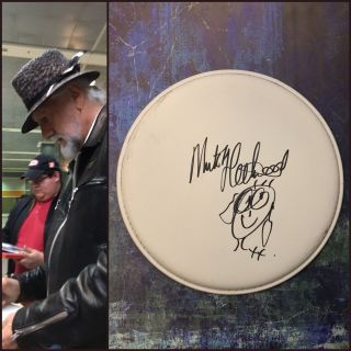 Gfa Fleetwood Mac Drummer Mick Fleetwood Signed 10 " Drumhead Proof Ad2