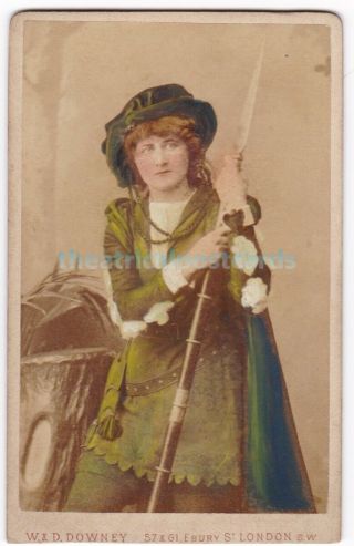 Stage Actress Mary Anderson In Costume.  Downey Cdv