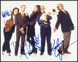 Frasier Cast Signed 8x10 Photo X4 Kelsey Grammer Jane Leeves David Hyde Pierce