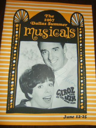 Vint Carol Burnett/jim Nabors Signed Souvenir Program 1967 Dallas Summer Musical