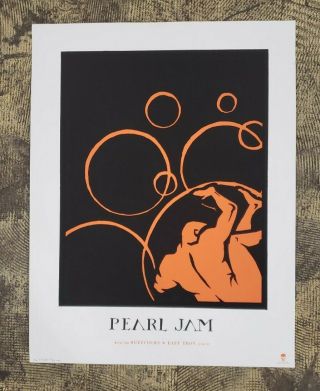 Pearl Jam Buzzcocks Vintage Concert Poster Signed By Artist Coby Schultz 5/50