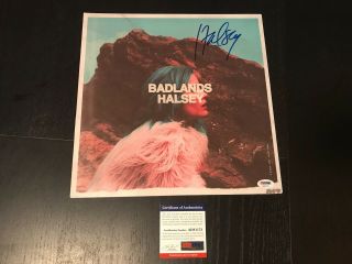 Halsey Hand Signed Badlands Album Vinyl Psa/dna