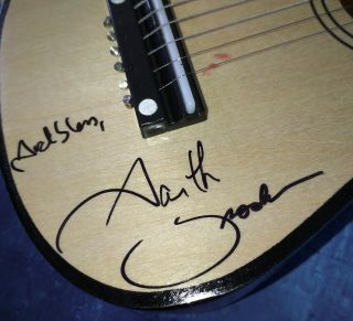Garth Brooks Hand Signed Autograph Mini Acoustic Guitar 2