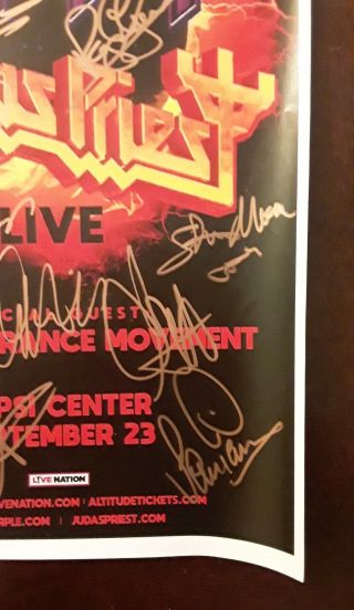 DEEP PURPLE AND JUDAS PRIEST SIGNED CONCERT POSTER SIGNED BY 8 3
