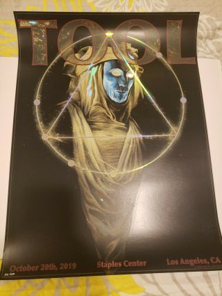 Tool Concert Poster Los Angeles Staples Center 10 - 20 - 2019 Artwork By Jeff.