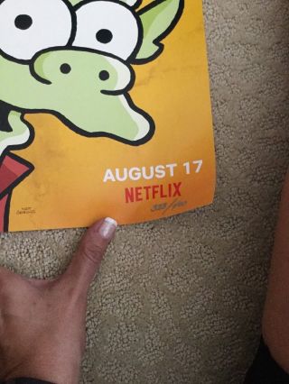 SDCC 2018 Disenchantment Poster - Matt Groening 323/400 The Simpsons Netflix 2