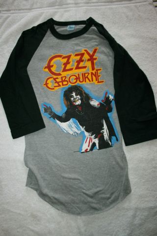 1982 Ozzy Osbourne Diary Of A Mad Man Concert T - Shirt Rare